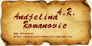 Andjelina Romanović vizit kartica